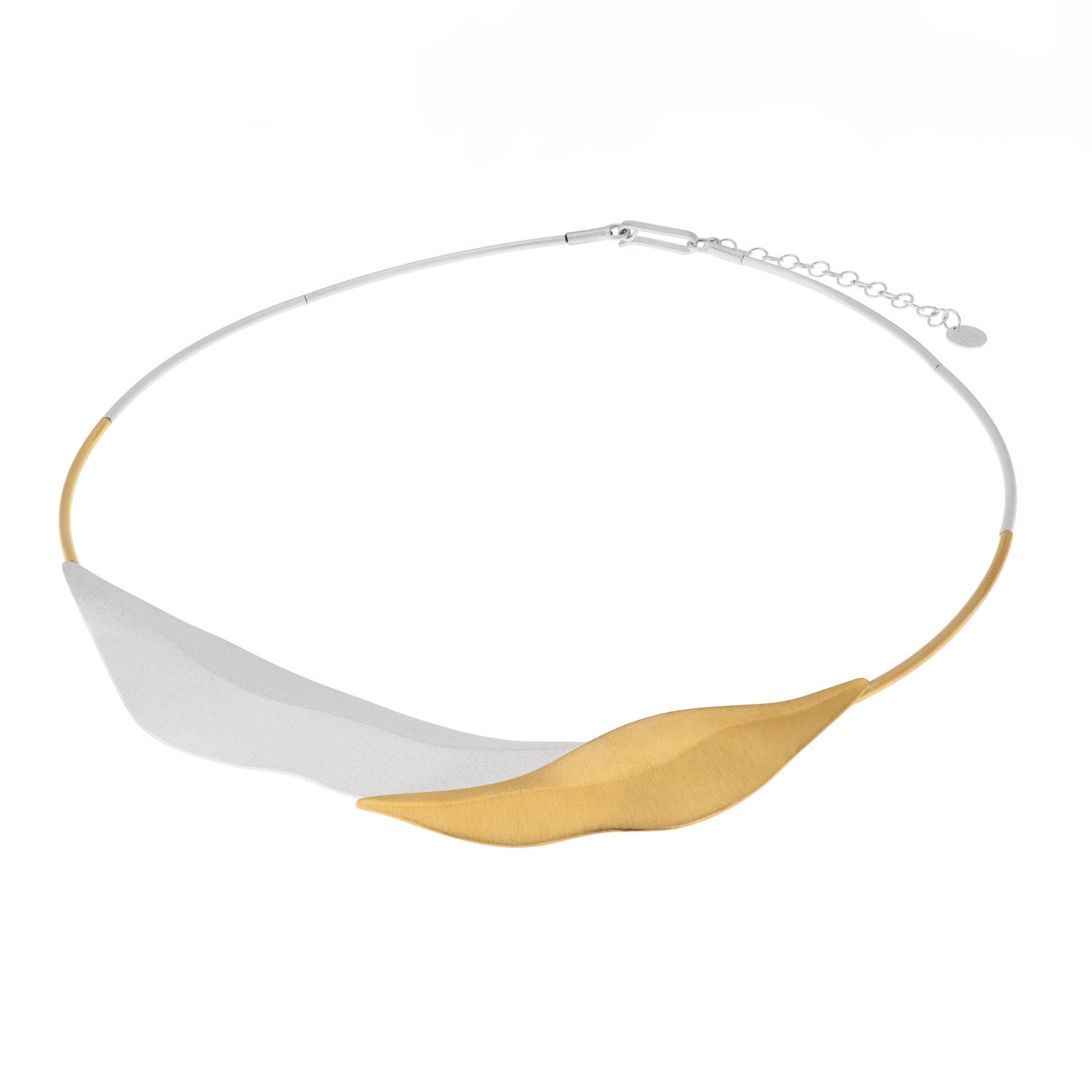 Harmony Floating Two Tone Leaf Necklace