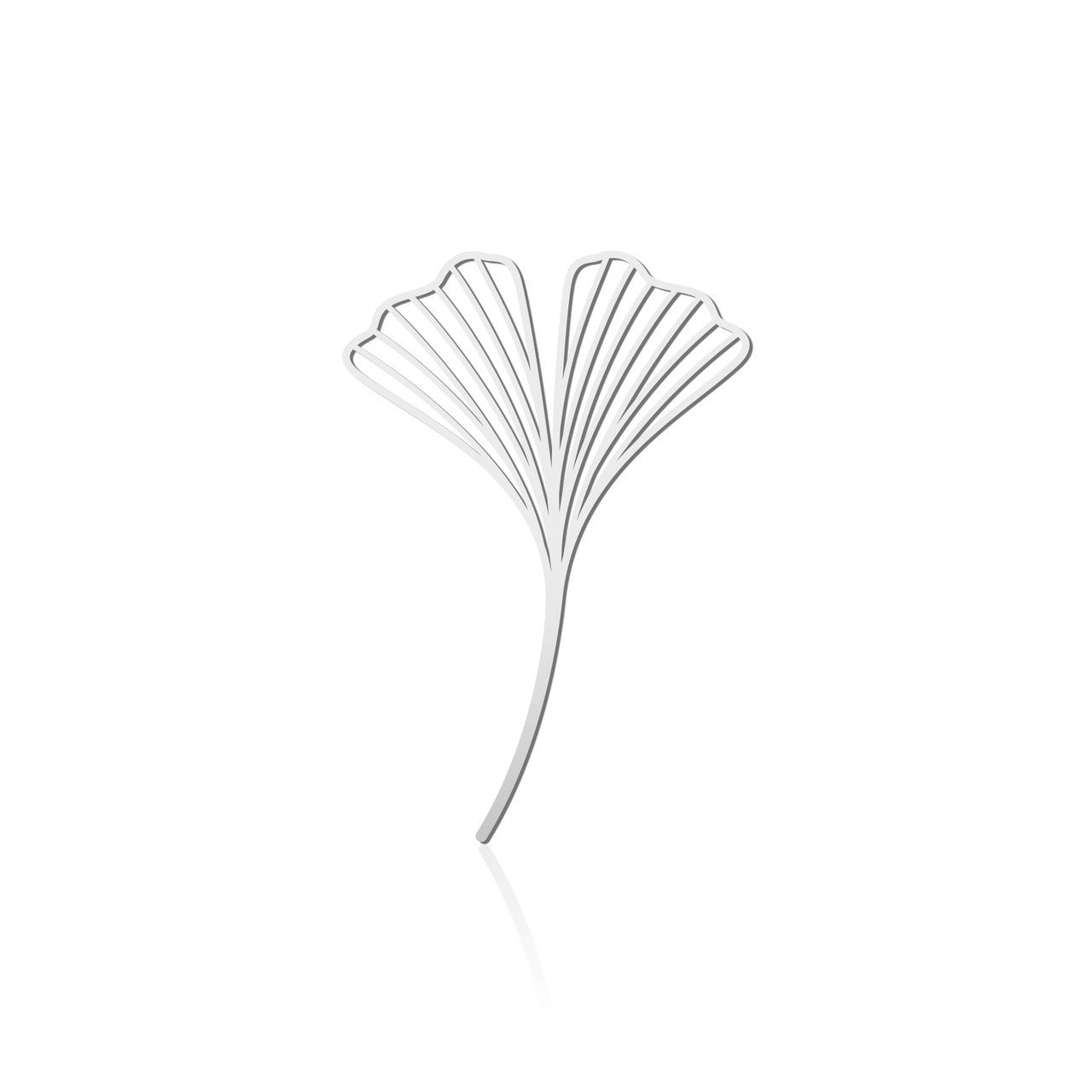 Moorigin_laser_cut_jewellery_lightweight_stainless_steel_brooch_flying_ginkgo_leaf_magnetic