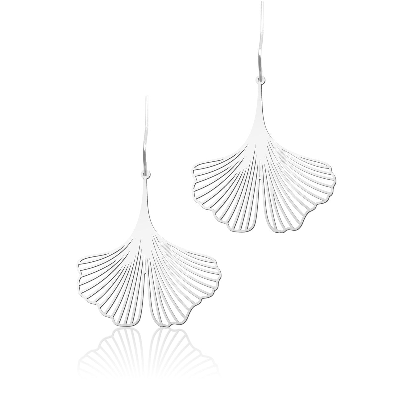 Moorigin  jewellery Ginkgo silver earrings