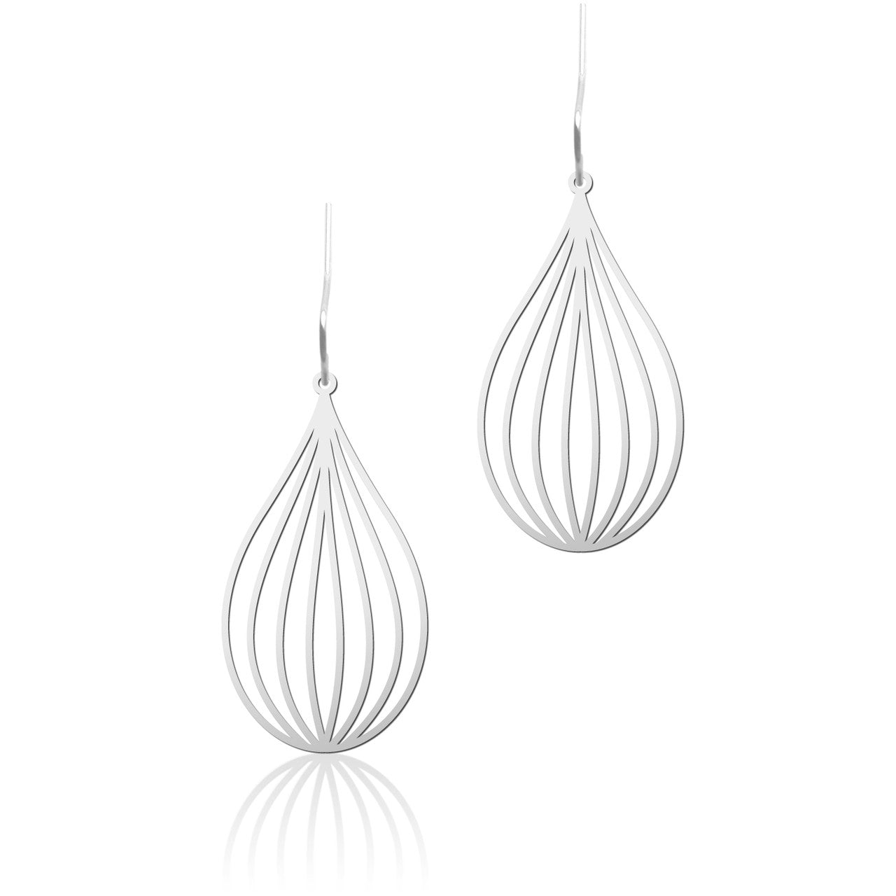 Moorigin  jewellery seed silver dangle earrings stainless steel