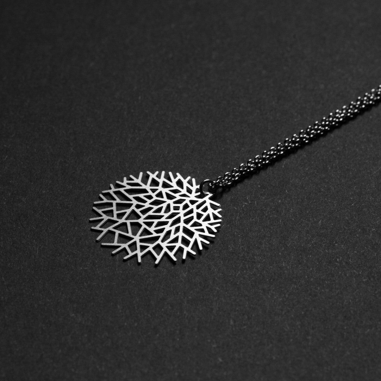 Moorigin laser cut steel woods necklace