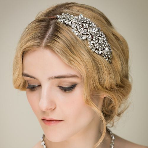 Crystal 'Lola' Diamante Side Headdress