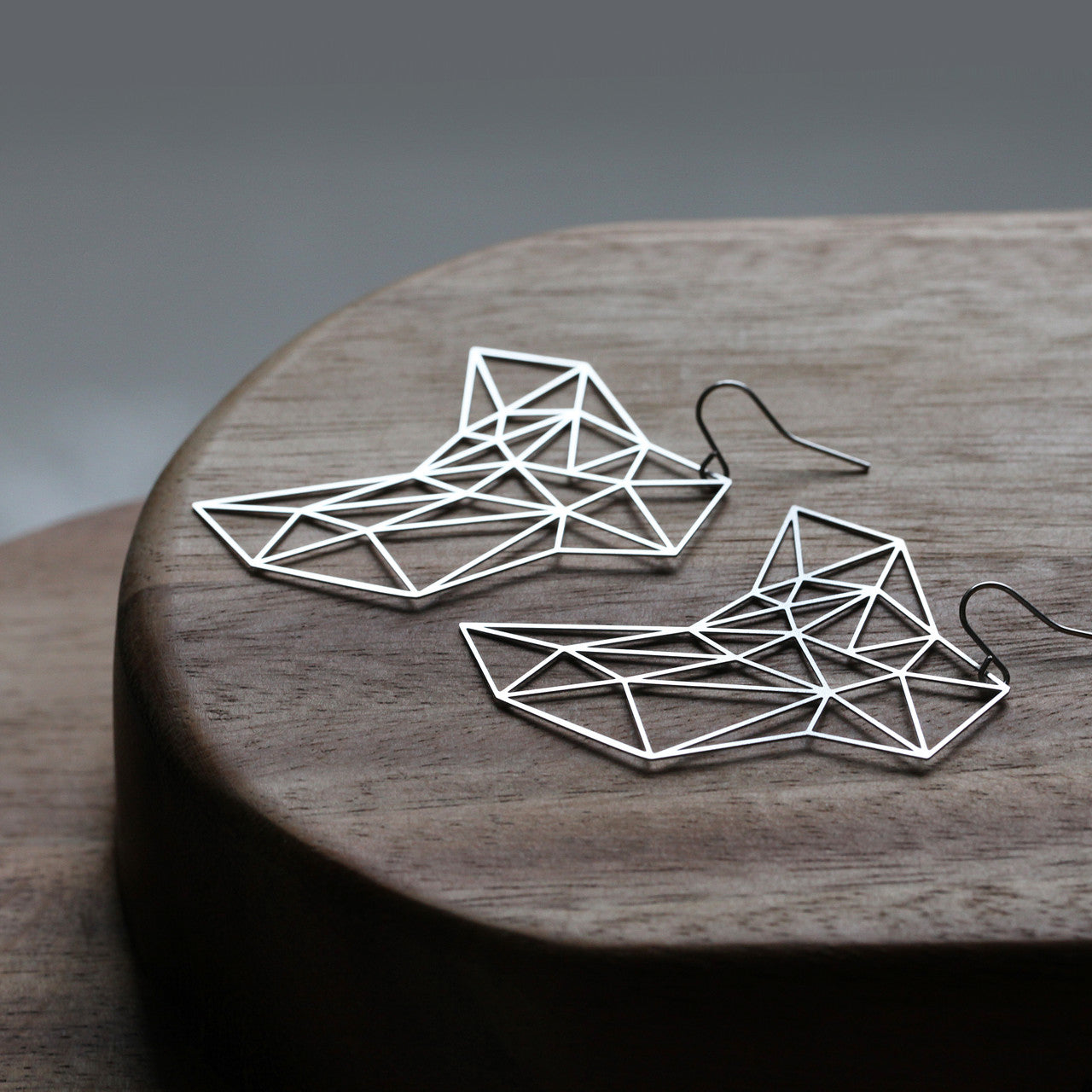 Moorigin jewellery geometric silver earrings stainless steel