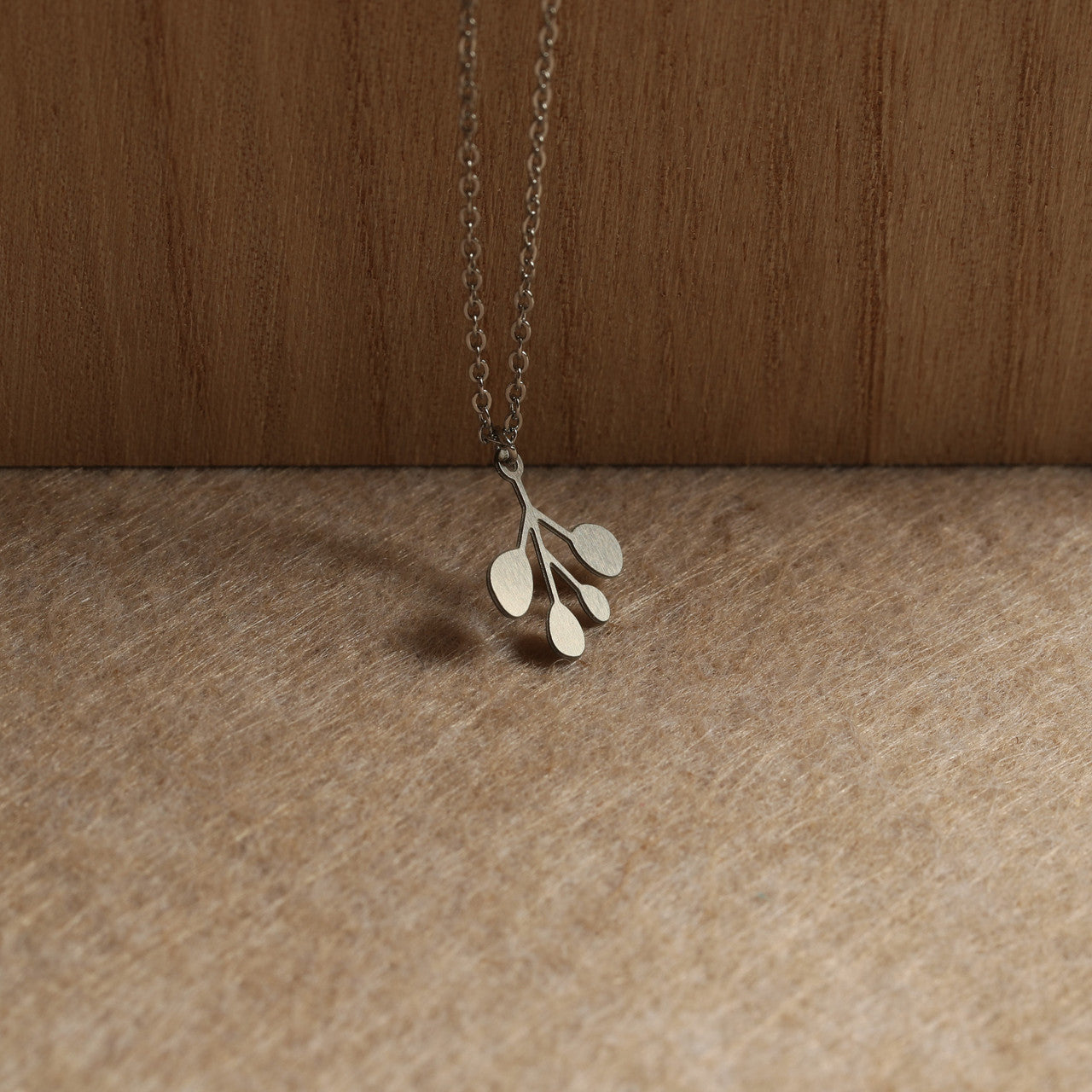 Moorigin_laser_cut_jewellery_necklace_pendant_stainless_steel_eucalyptus_plant_