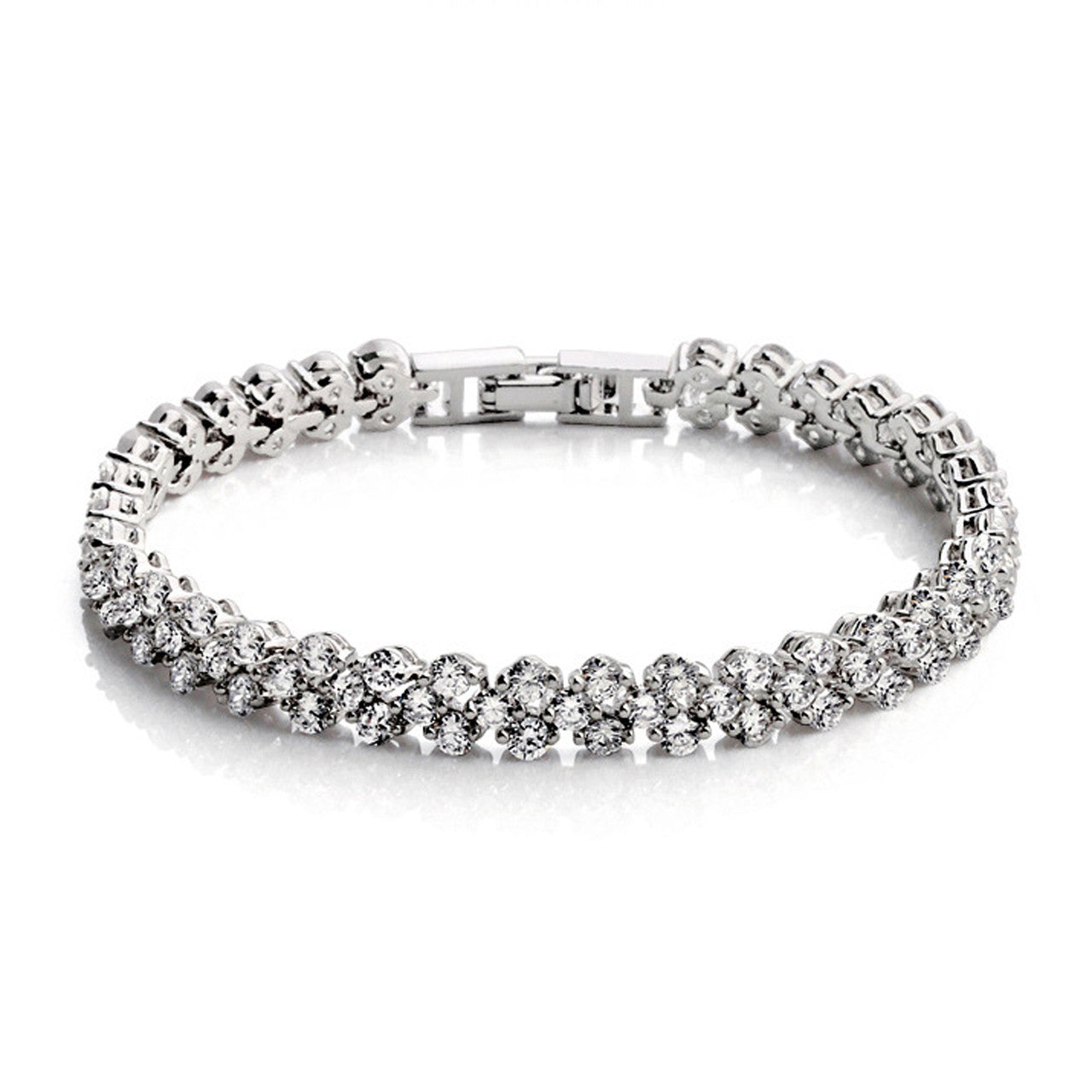 'Alexis' Diamanté Slim Tennis Bracelet