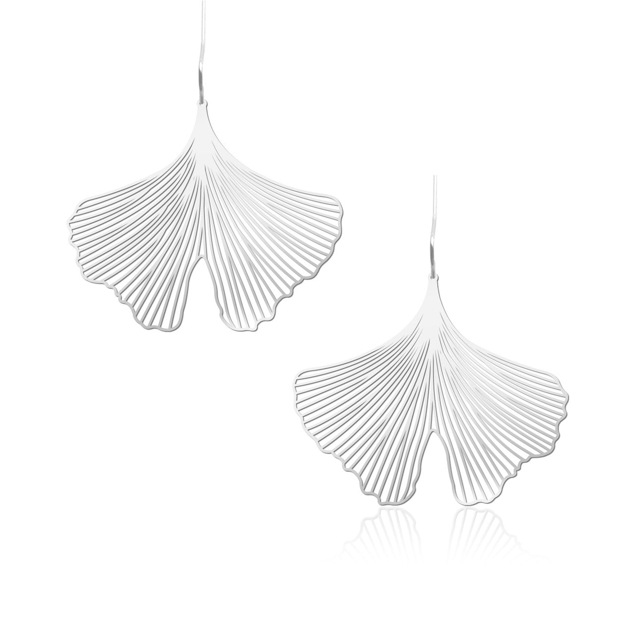 Moorigin_laser_cut_lightweight_jewellery_stainless_steel_earrings_drop_ginkgo_leaf_statement_earrings