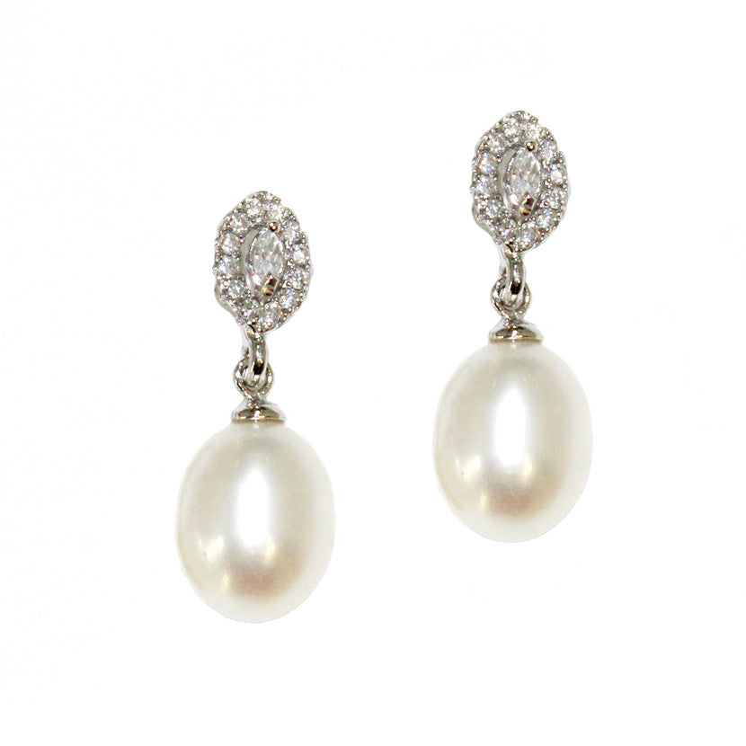 'Claudia' Bridal Pearl Earrings