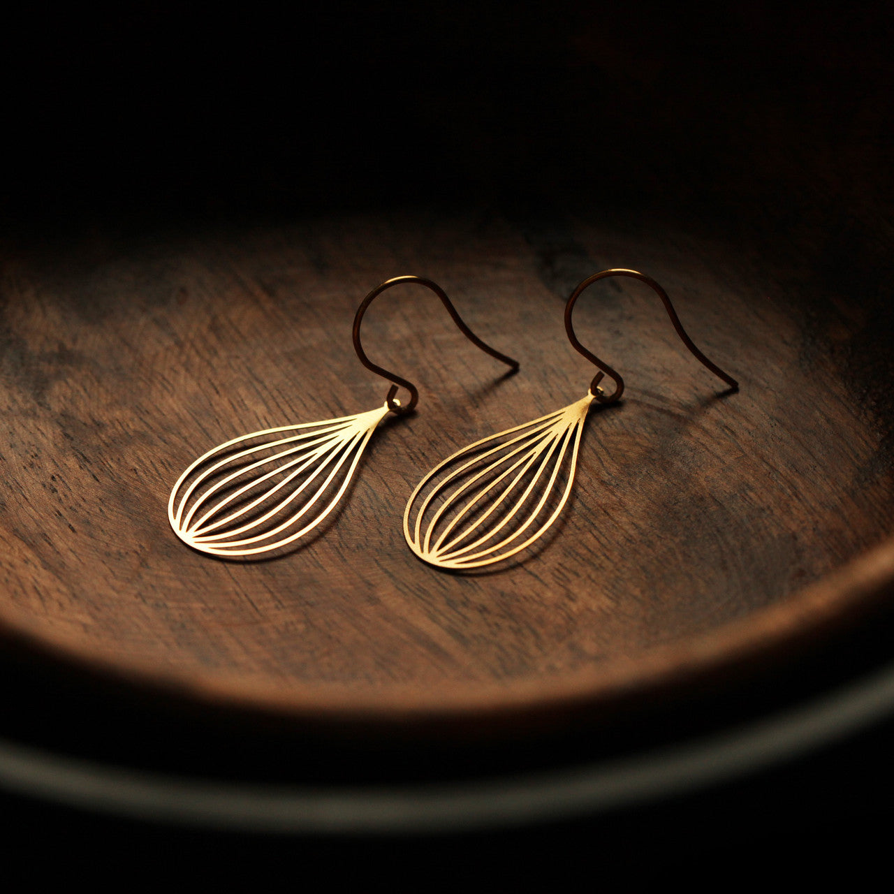 Moorigin  jewellery gold seed drop earrings stainless steel 