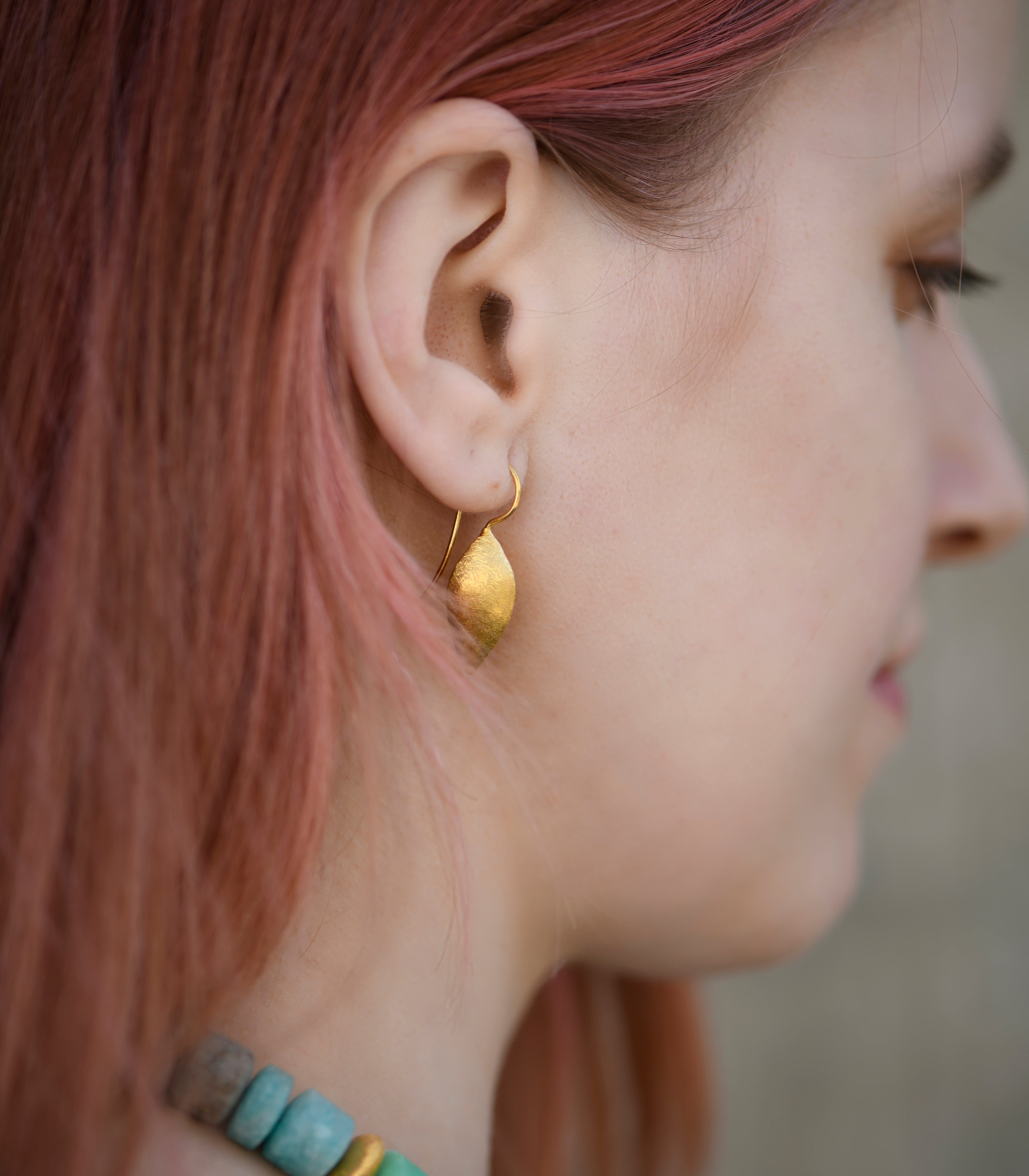 Gold Plated Sterling Silver Teardrop Earrings