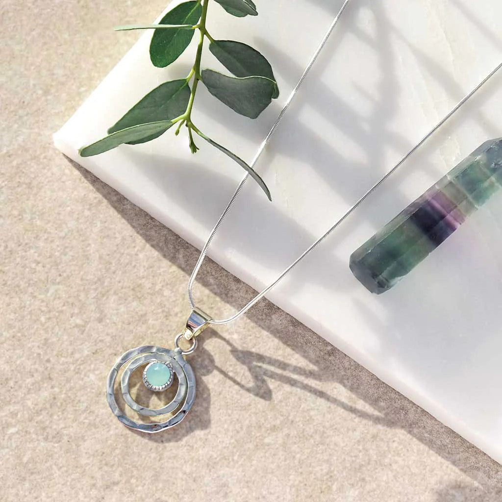 Infinity Universe Necklace - Chalcedony