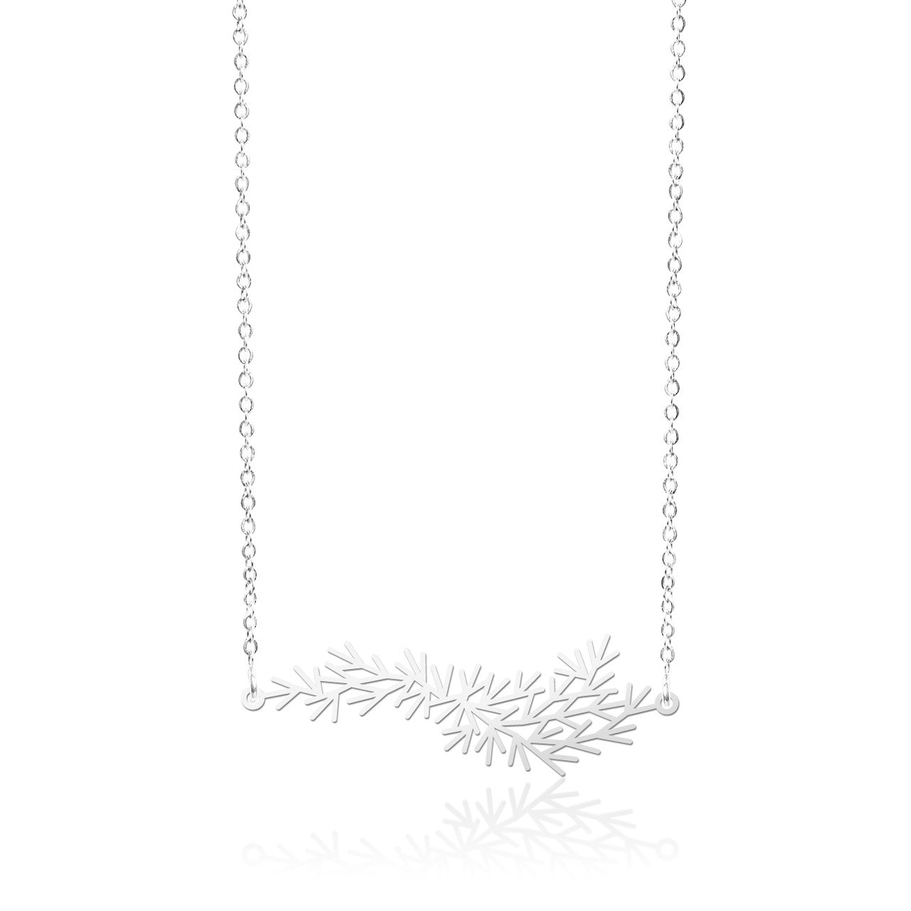 Moorigin stainless steel necklace with waterweeds motif