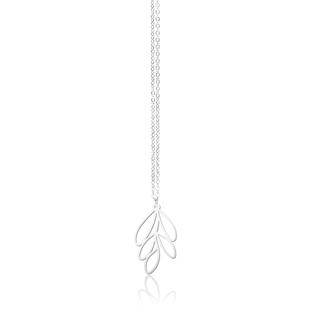 necklace_pendant_Moorigin_leafy_silver_plated_stainless_steel_made_in_Taiwan_nature_inspired_jewellery