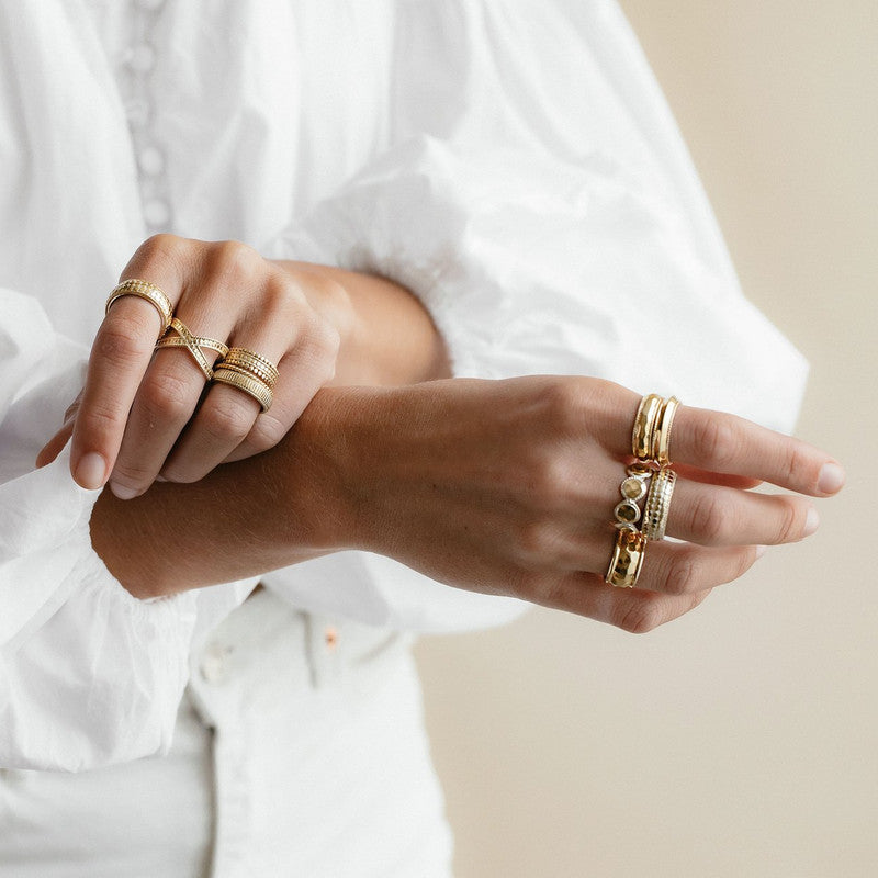 Gold Plated Classic Cross Ring