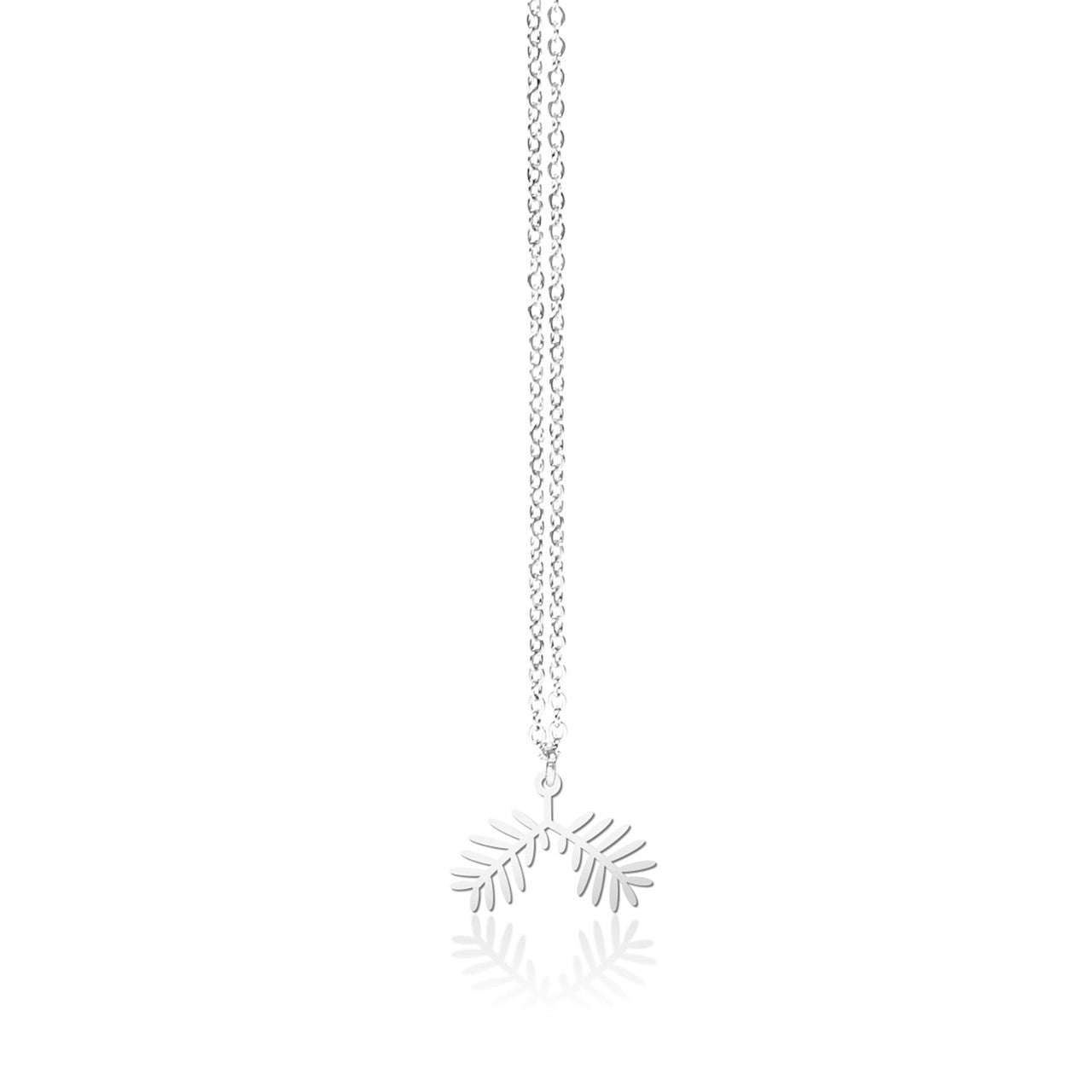 Moorigin_laser_cut_jewellery_necklace_pendant_stainless_steel_mimosa_pudica_leaf