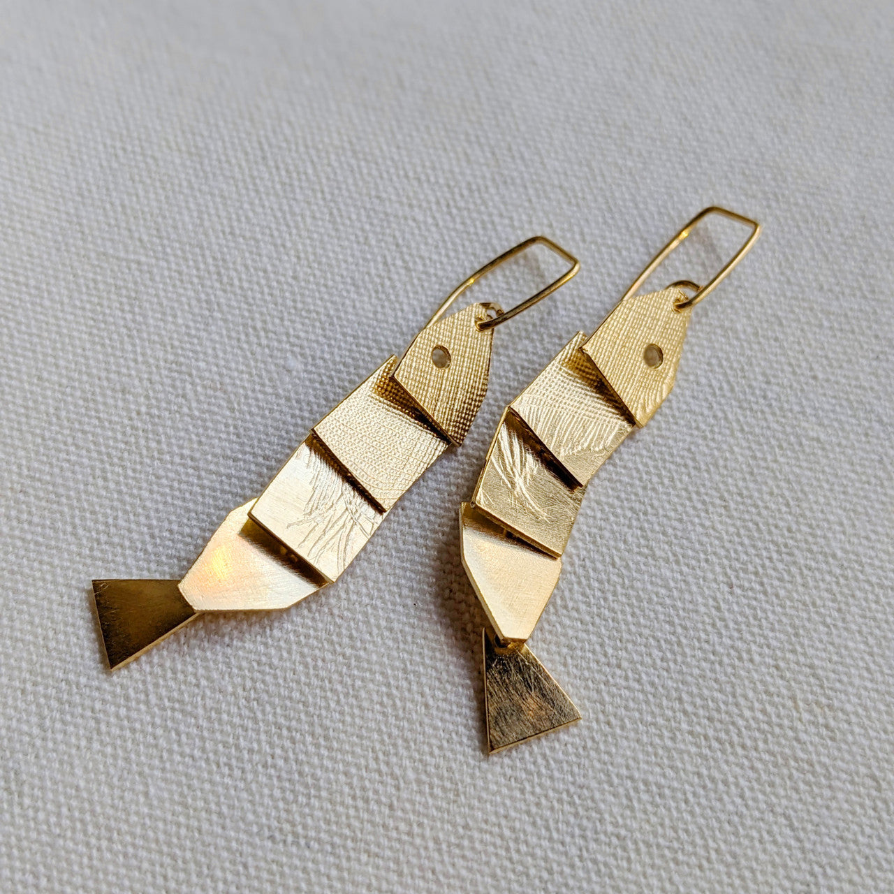 Minicyn_handmade_jewellery_earrings_fish_gold_plated_sterling_silver_drop_dangle_handmade_in_Paris_hand_cut