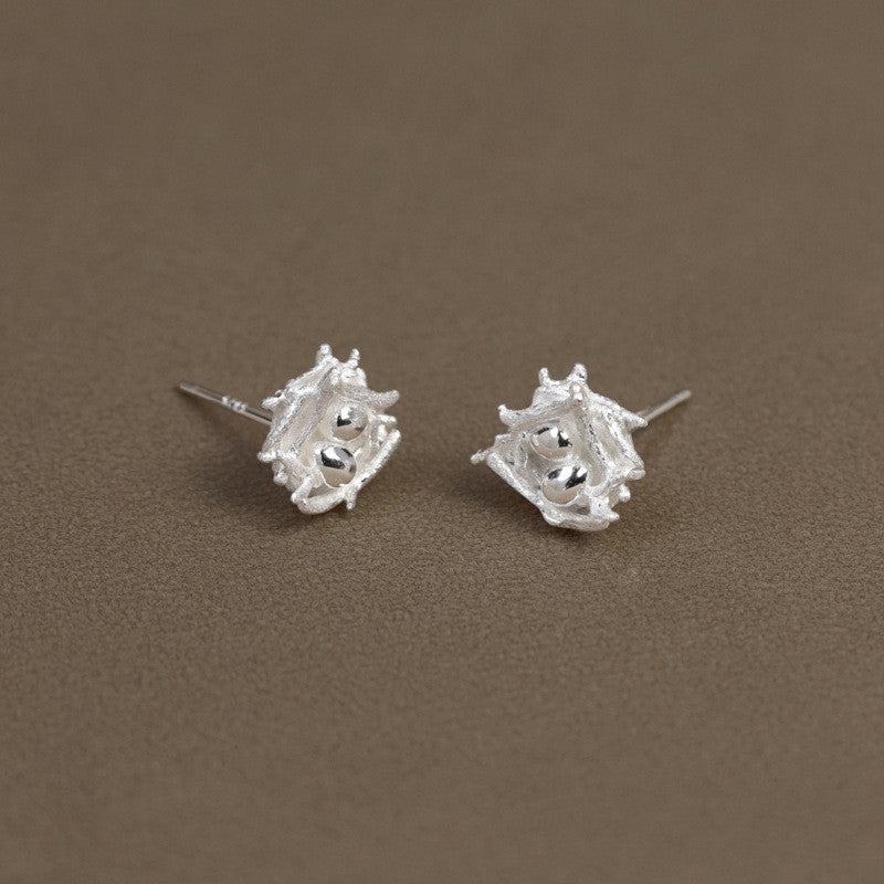 bird_nest_sterling_silver_stud_earrings_botanic_garden