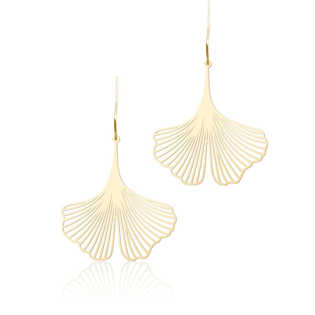 Moorigin  jewellery Ginkgo gold earrings