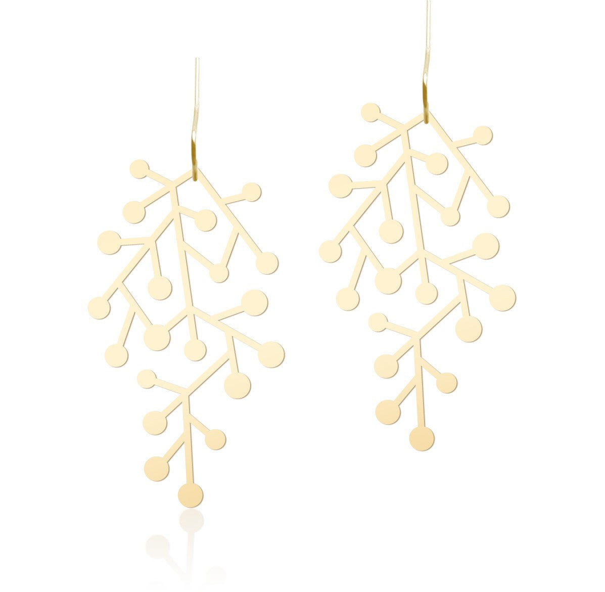 Moorigin  jewellery Snow Days gold earrings