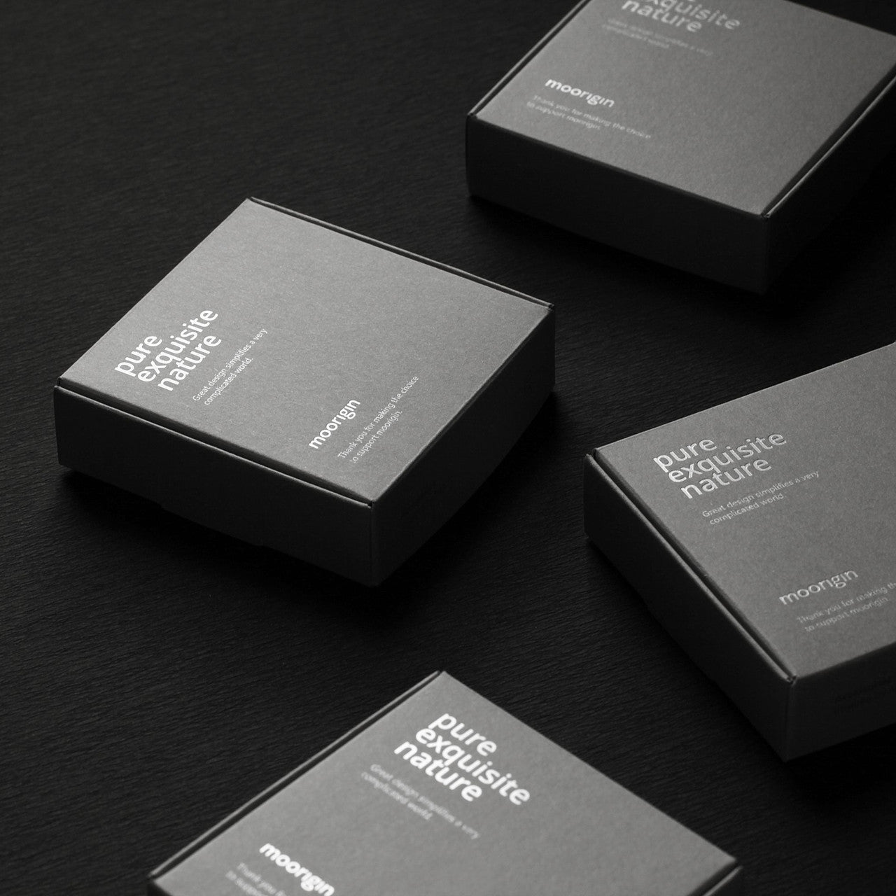 Moorigin grey paper packaging