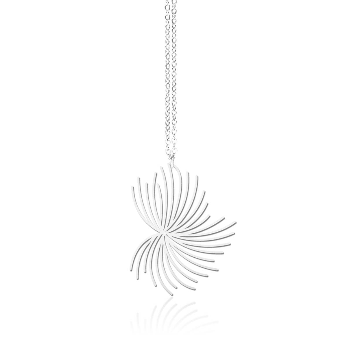 Moorigin_necklace_Dandelion_pendant_stainless_steel_silver_plating_nature_inspired_jewellery