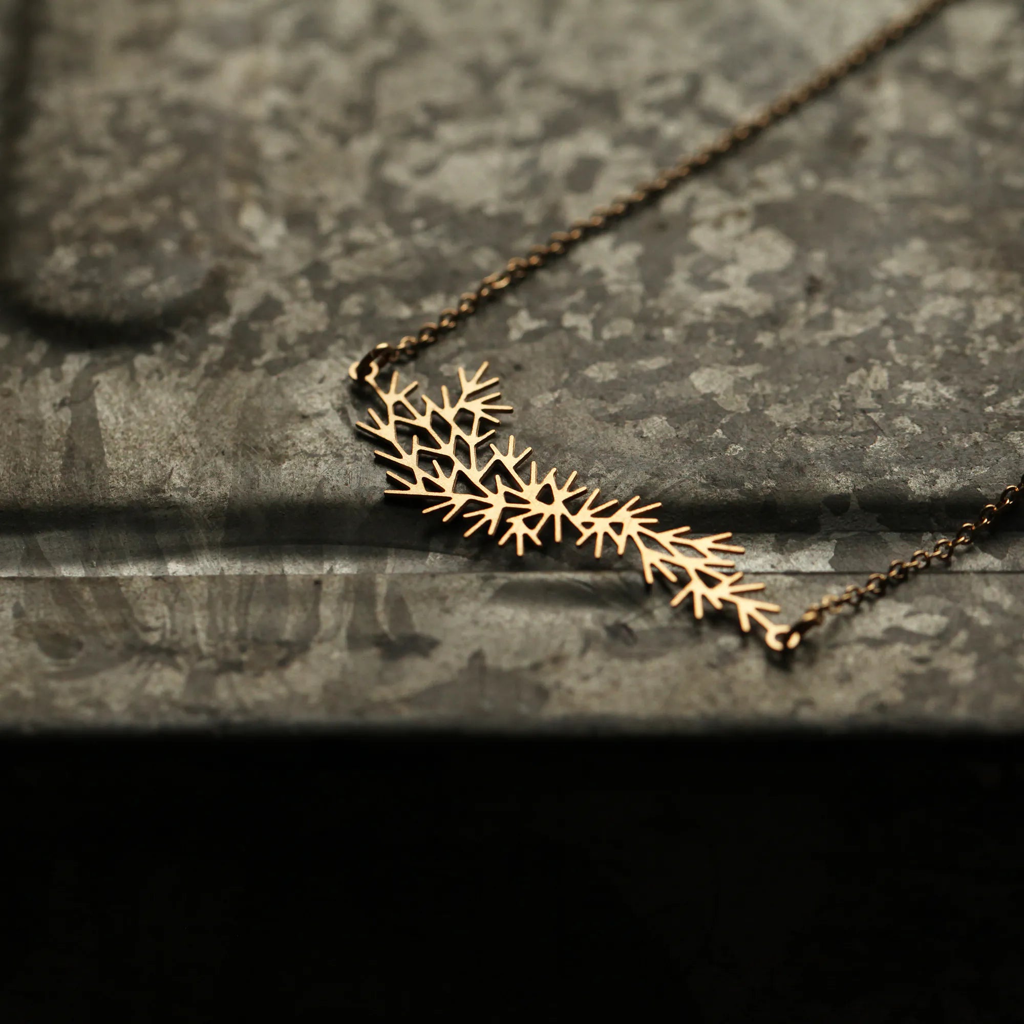 Waterweeds Pendant - Gold