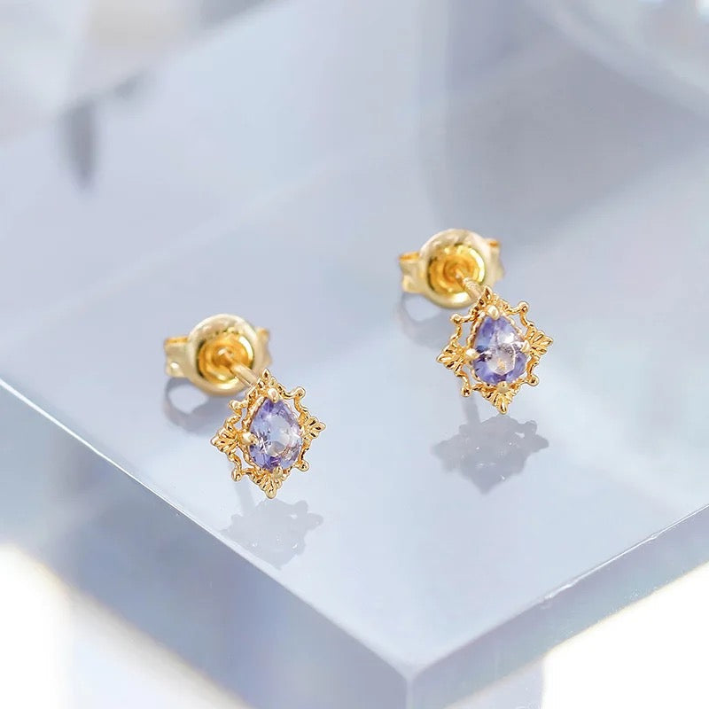 Tanzanite Stud Earrings