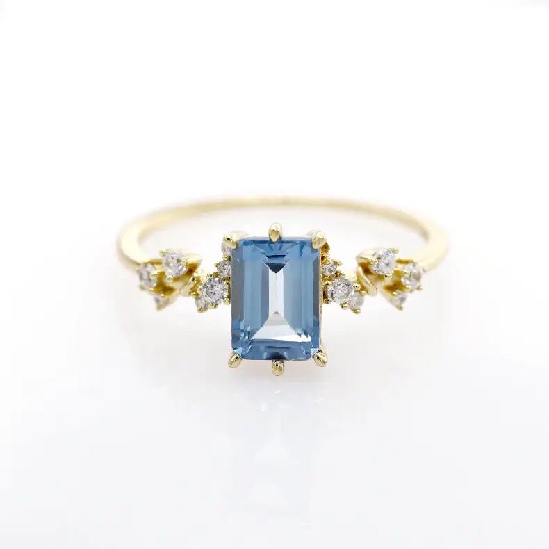 Blue Swiss Topaz Ring