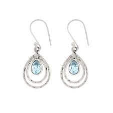 Charlotte's Web - Infinity Universe Earrings - Blue Topaz