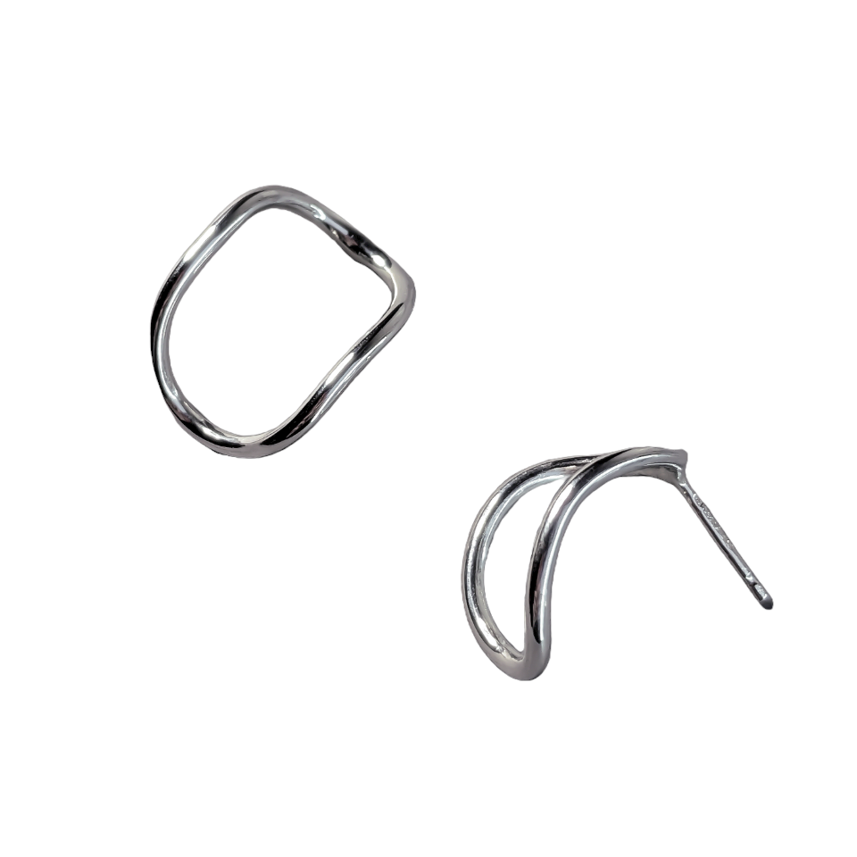 Curved Stud Earrings